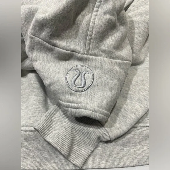 Part of MATCHING SET Lululemon Gray Sweatshirt Scuba Oversized Half-Zip Hoodie - Picture 9 of 9